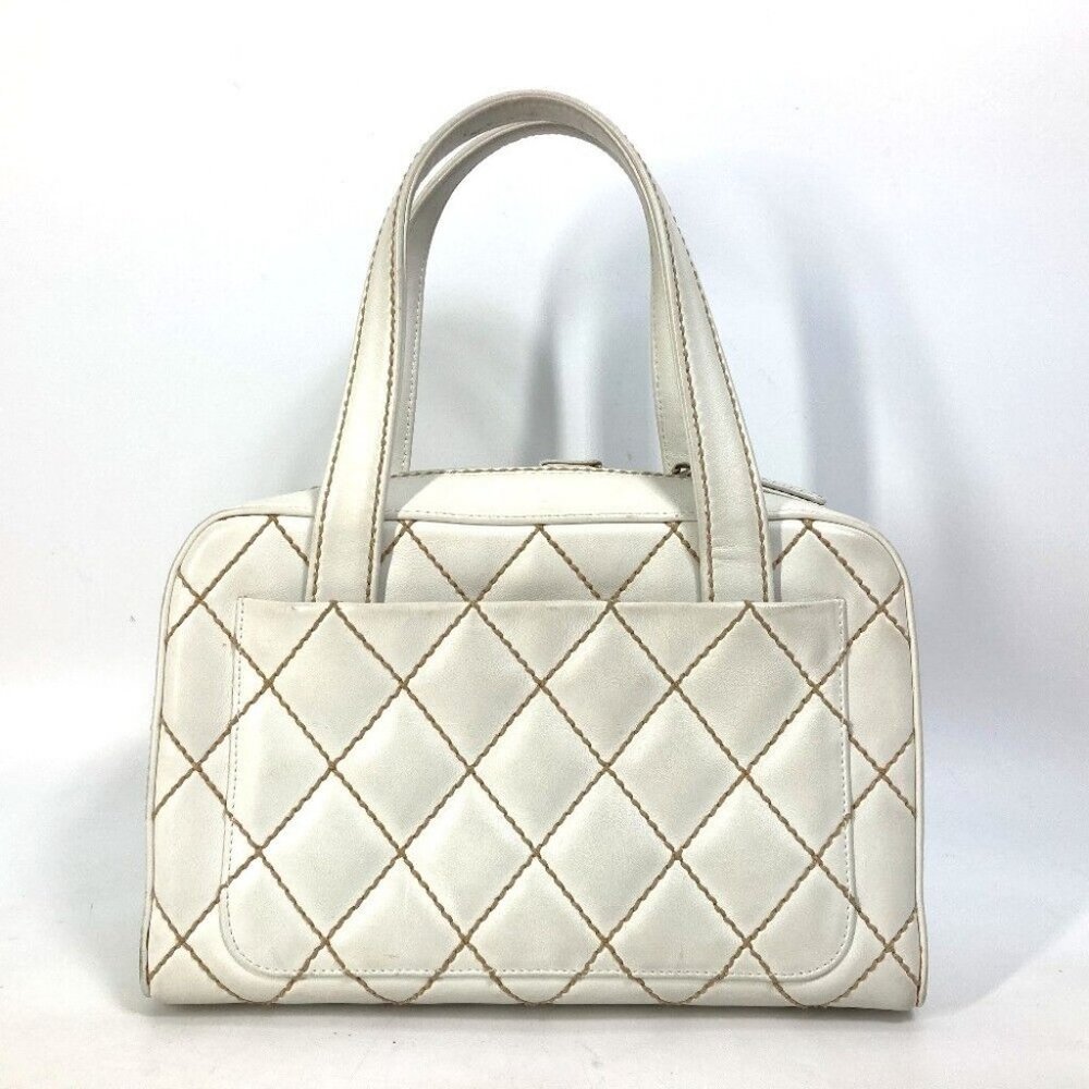 CHANEL CC CC Mark bag Wild stitch Vintage Mini Duffle Bag Shoulder Bag Hand Bag - Picture 2 of 16